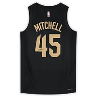 Maillot Jordan Brand Swingman noir autographié par Donovan Mitchell des Cleveland Cavaliers 2022-2023