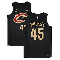 Maillot Jordan Brand Swingman noir autographié par Donovan Mitchell des Cleveland Cavaliers 2022-2023