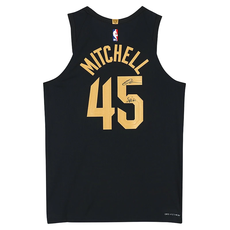 Donovan Mitchell Cleveland Cavaliers Autographed Black Nike Statement Edition Authentic Jersey with "Spida" Inscription