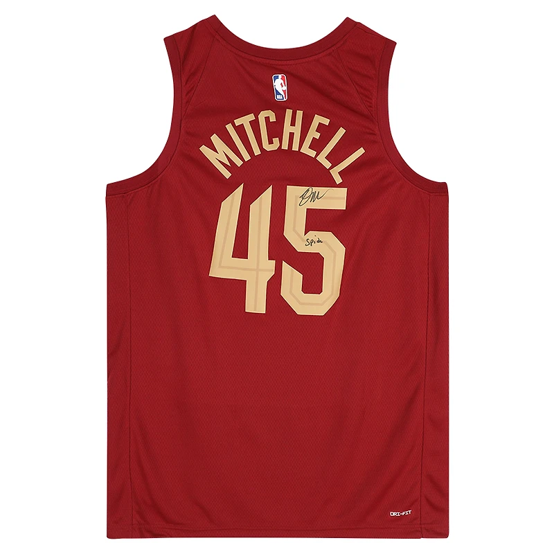 Donovan Mitchell Cleveland Cavaliers Autographed Maroon Nike 2022-23 Icon Swingman Jersey with "Spida" Inscription