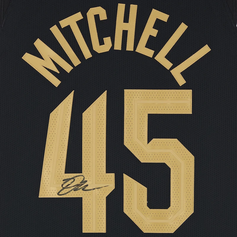 Maillot Nike noir authentique dédicacé par Donovan Mitchell des Cleveland Cavaliers