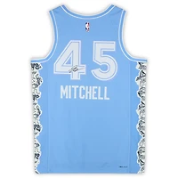 Maillot Swingman Nike bleu dédicacé par Donovan Mitchell des Cleveland Cavaliers, édition City 2024-25