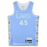 Maillot Swingman Nike bleu dédicacé par Donovan Mitchell des Cleveland Cavaliers, édition City 2024-25