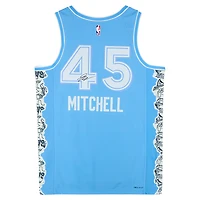 Maillot Swingman Nike bleu dédicacé par Donovan Mitchell des Cleveland Cavaliers, édition City 2024-25