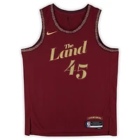 Maillot Nike City Swingman 2023-24 signé Donovan Mitchell par les Cleveland Cavaliers, avec inscription « Welcome to the Spiderverse » - Édition limitée à 5 exemplaires
