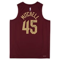Maillot Nike Icon Swingman dédicacé par Donovan Mitchell des Cleveland Cavaliers avec inscription « Let Em Know »