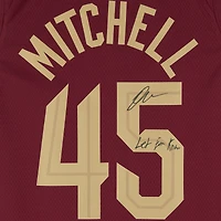 Maillot Nike Icon Swingman dédicacé par Donovan Mitchell des Cleveland Cavaliers avec inscription « Let Em Know »