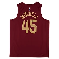 Donovan Mitchell Cleveland Cavaliers Autographed Nike Wine Icon Swingman Jersey with "Let Em Know" Inscription