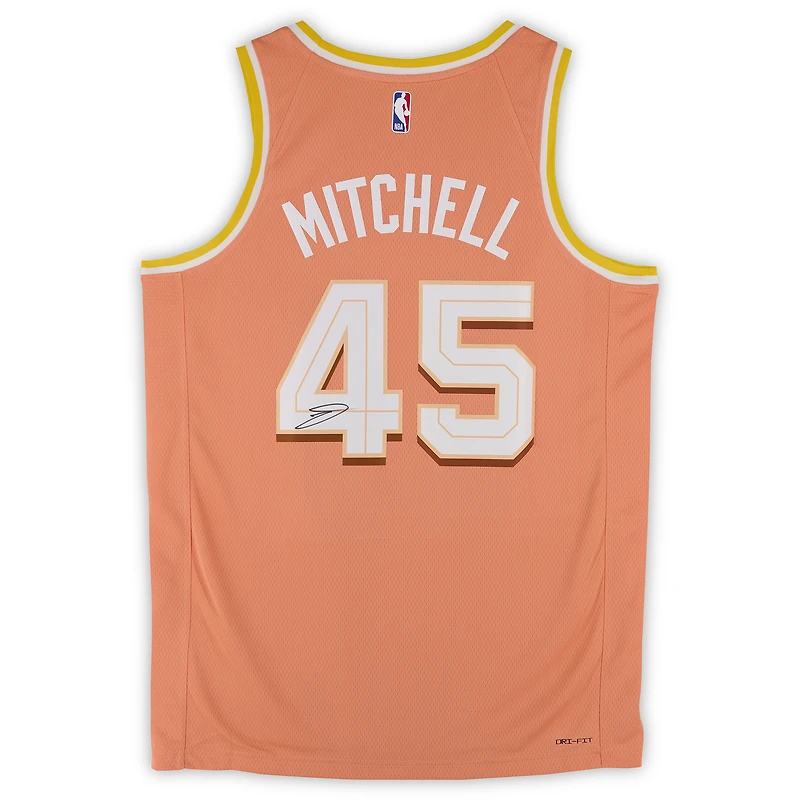 Donovan Mitchell Cleveland Cavaliers Autographed Orange Nike 2025-26 City Edition Swingman Jersey
