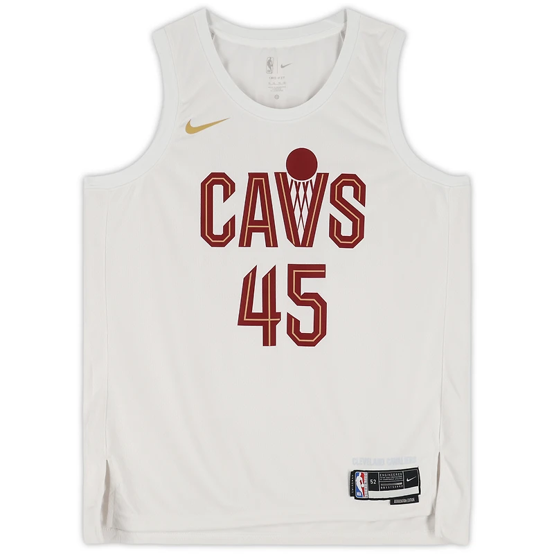 Maillot Nike Swingman blanc autographié par Donovan Mitchell des Cleveland Cavaliers 2022-2023 Association Edition