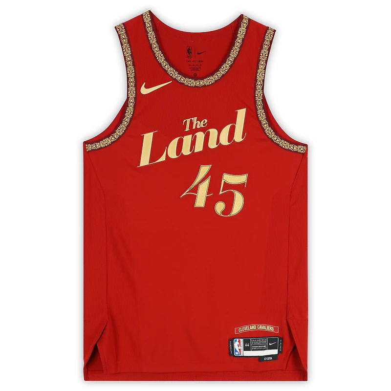 Donovan Mitchell Cleveland Cavaliers Autographed Wine Nike 2023-24 City Edition Swingman Jersey 