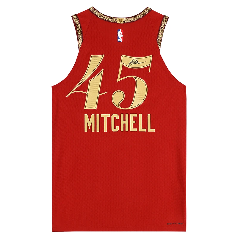 Donovan Mitchell Cleveland Cavaliers Autographed Wine Nike 2023-24 City Edition Swingman Jersey 