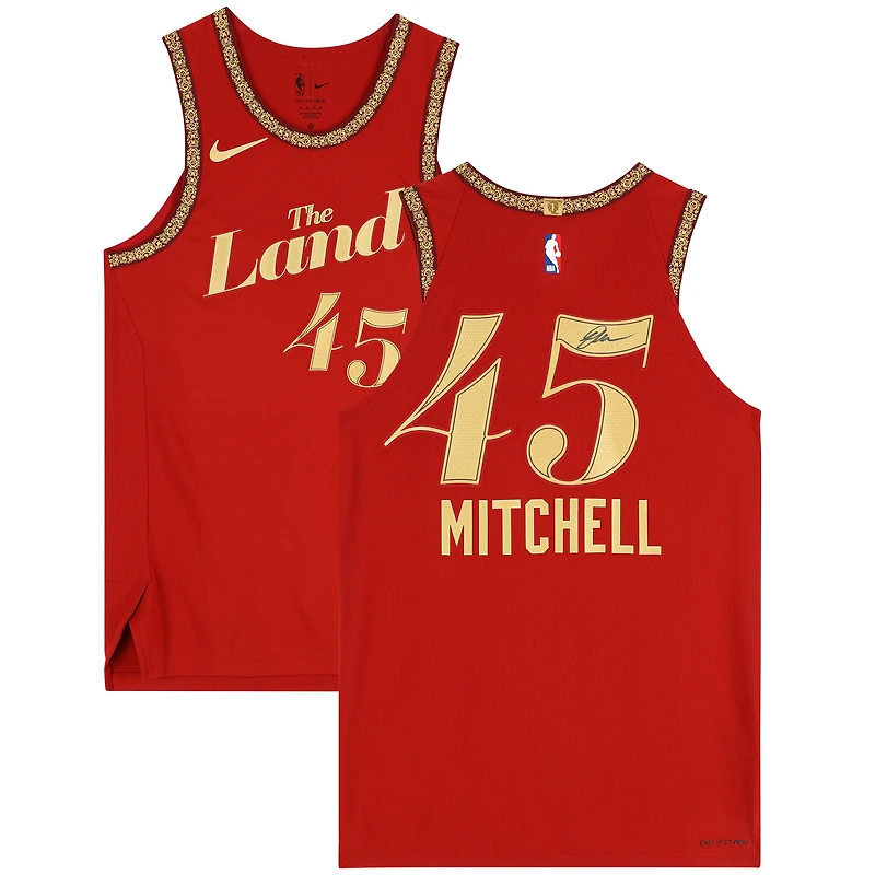 Maillot Nike City Edition Swingman 2023-24 signé Donovan Mitchell Cleveland Cavaliers