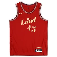 Donovan Mitchell Cleveland Cavaliers Autographed Wine Nike 2023-24 City Edition Swingman Jersey with "Spida" Inscription