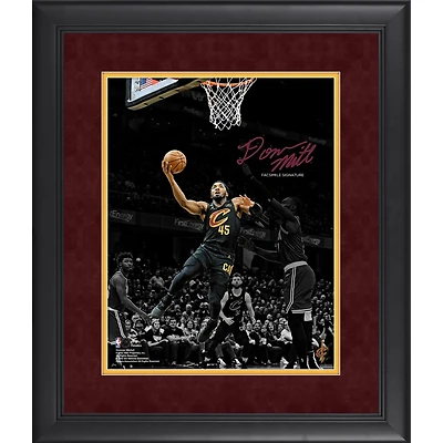 Donovan Mitchell Cleveland Cavaliers Fac-similé Signature Encadré 11" x 14 " Photographie vedette