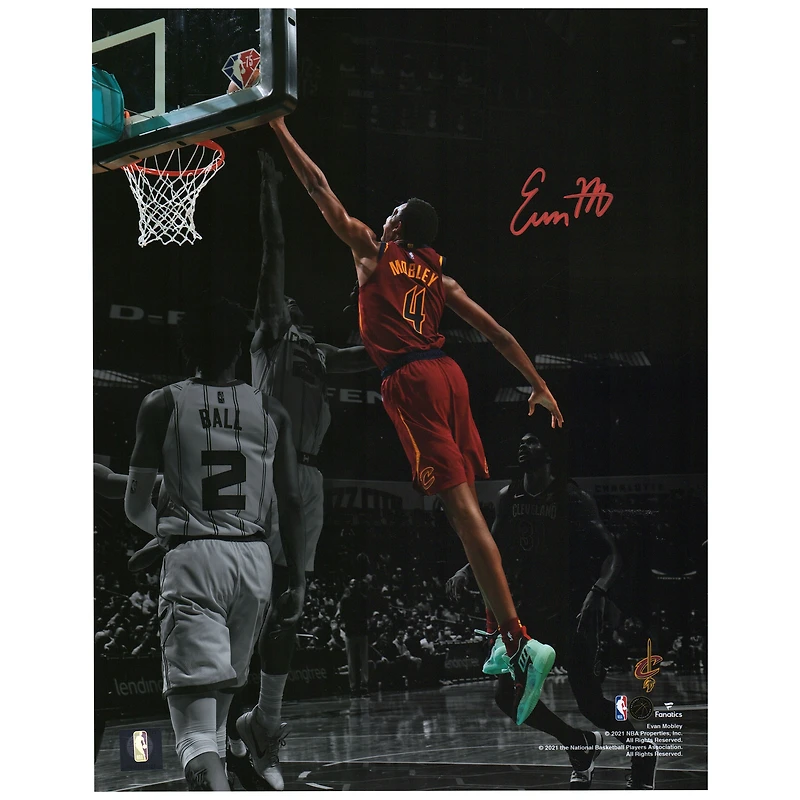Evan Mobley Cleveland Cavaliers Autographed 11'' x 14'' Dunk vs. Hornets Spotlight Photograph