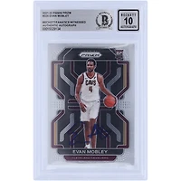 Carte de recrue 10 authentifiée signée Evan Mobley Cleveland Cavaliers Panini Prizm #325 2021-22 Beckett Fanatics