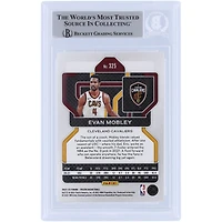 Carte de recrue authentifiée signée Evan Mobley Cleveland Cavaliers Panini Prizm #325 2021-22 Beckett Fanatics