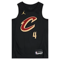 Maillot Jordan Brand Statement Edition 2022-23 noir autographié par Evan Mobley des Cleveland Cavaliers
