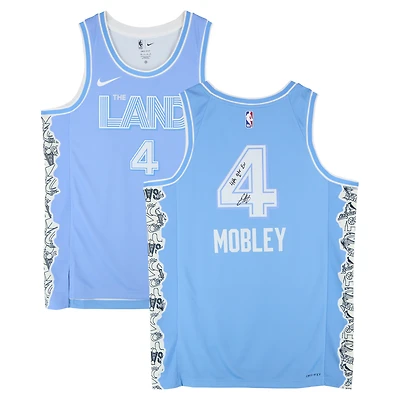 Maillot Nike Swingman City Edition 2024-25 autographié par Evan Mobley des Cleveland Cavaliers avec inscription « 4th Quarter Ev »