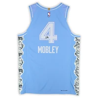 Maillot Nike bleu authentique 2024-25 City Edition signé Evan Mobley des Cleveland Cavaliers
