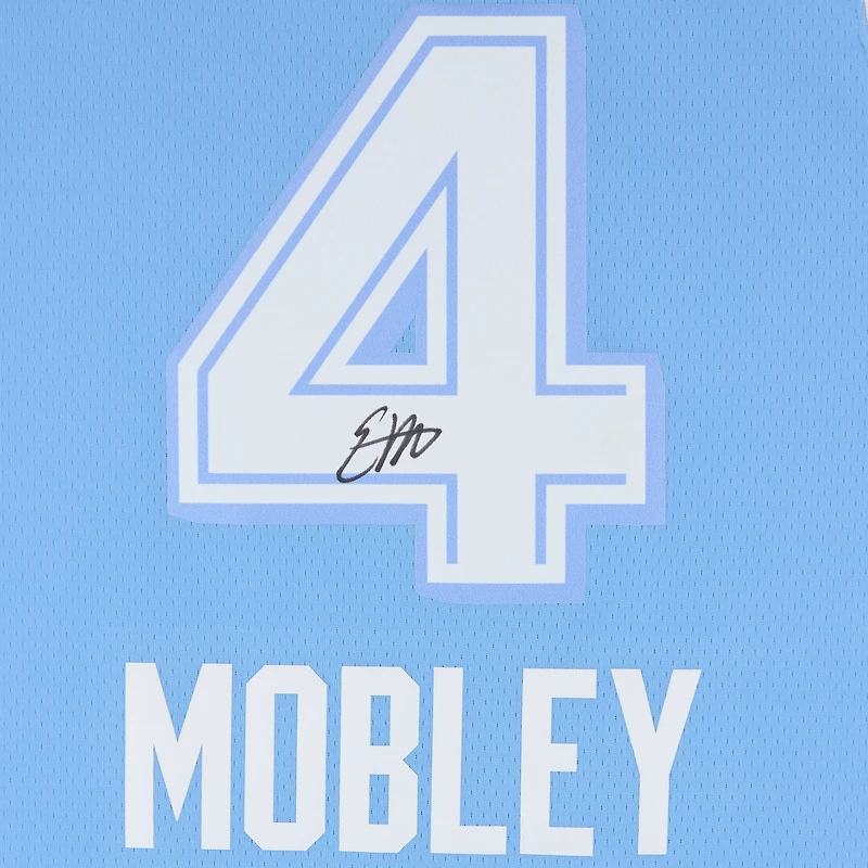 Maillot Swingman Nike bleu City Edition 2024-25 autographié par Evan Mobley des Cleveland Cavaliers