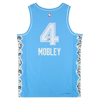 Maillot Swingman Nike bleu City Edition 2024-25 autographié par Evan Mobley des Cleveland Cavaliers