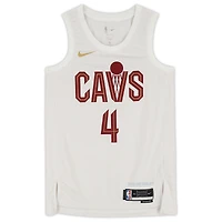 Maillot Swingman Nike blanc autographié par Evan Mobley des Cleveland Cavaliers 2022-2023