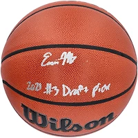 Ballon de basket-ball d'intérieur/extérieur Wilson Authentic Series autographié par Evan Mobley des Cleveland Cavaliers avec inscription « 2021 #3 Pick »