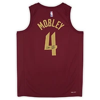 Evan Mobley Cleveland Cavaliers Autographed Wine Nike Icon Edition Swingman Jersey with "2025 DPOY" Inscription