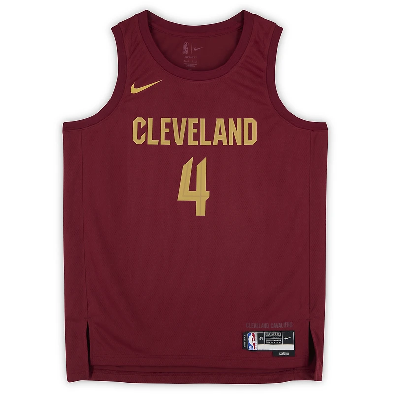 Evan Mobley Cleveland Cavaliers Autographed Wine Nike Icon Edition Swingman Jersey with "2025 DPOY" Inscription
