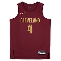 Evan Mobley Cleveland Cavaliers Autographed Wine Nike Icon Edition Swingman Jersey with "2025 DPOY" Inscription