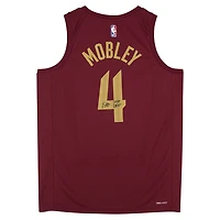 Evan Mobley Cleveland Cavaliers Autographed Wine Nike Icon Edition Swingman Jersey with "2025 DPOY" Inscription