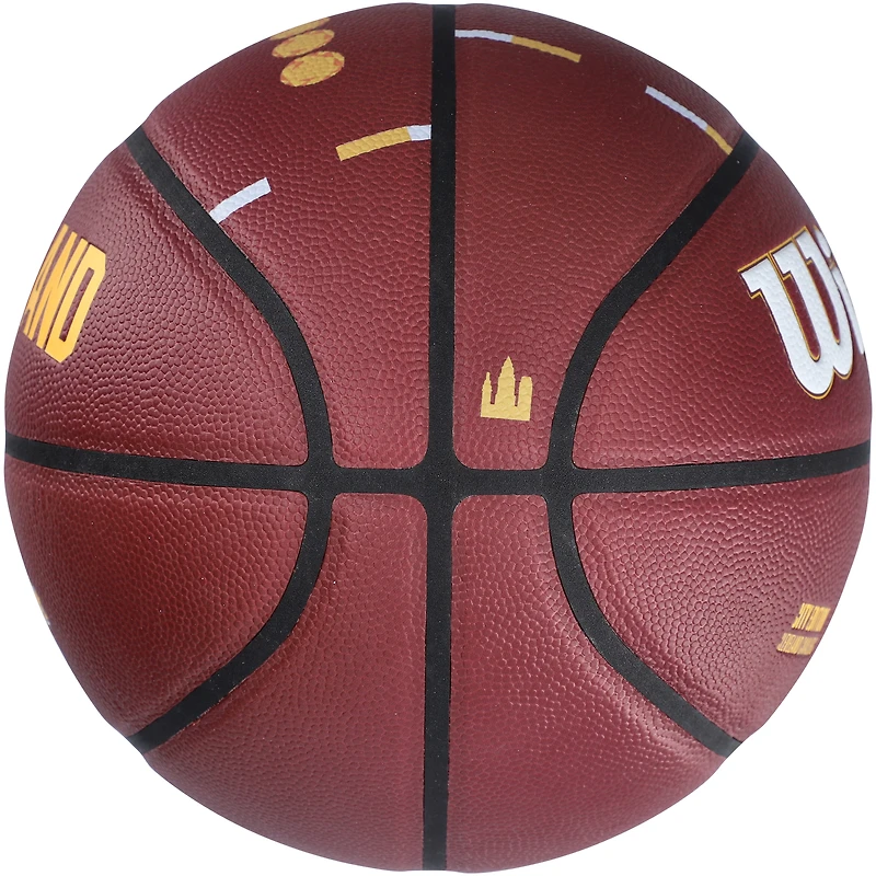 Ballon de basket-ball Wilson City Edition Collector signé par Evan Mobley Cleveland Cavaliers