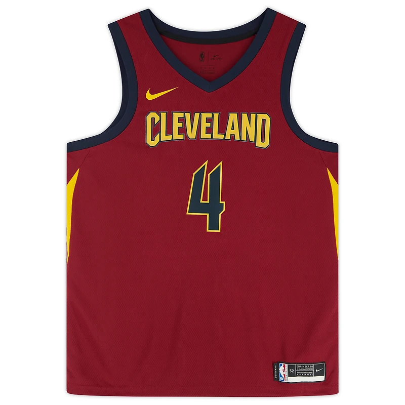 Maillot Nike Icon Swingman autographié par Evan Mobley Wine des Cleveland Cavaliers avec l'inscription « 2022 Rising Star »