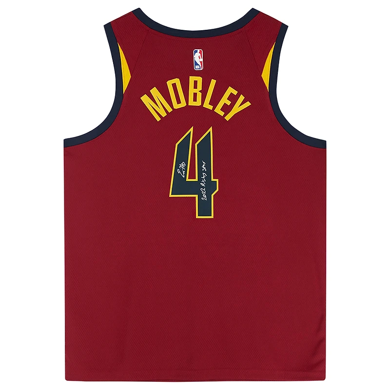 Evan Mobley Wine Cleveland Cavaliers Autographed Nike Icon Swingman Jersey with "2022 Rising Star" Inscription