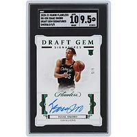 Carte de recrue authentifiée 9,5/10 Panini Flawless Draft Gem Emerald #DG-IOK #5/5 SGC autographiée par Isaac Okoro des Cleveland Cavaliers 2020-21