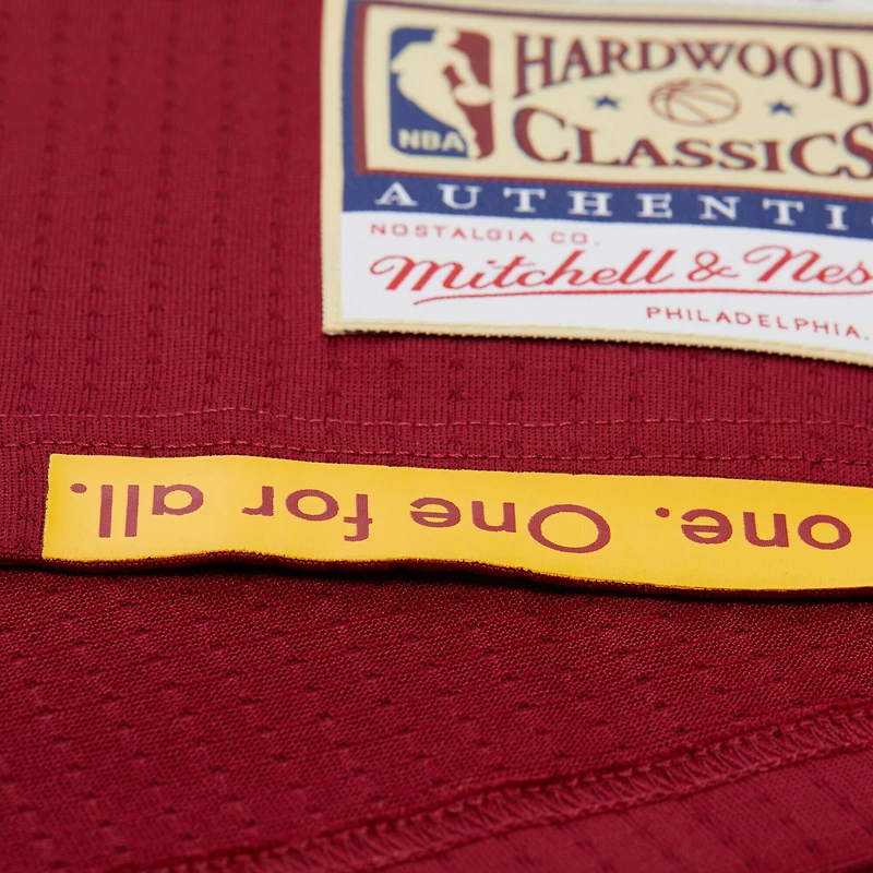 Men's Mitchell & Ness LeBron James Wine Cleveland Cavaliers Hardwood Classics 2015/16 Authentic Jersey