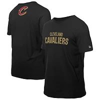 Men's New Era  Black Cleveland Cavaliers Premium Wordmark T-Shirt