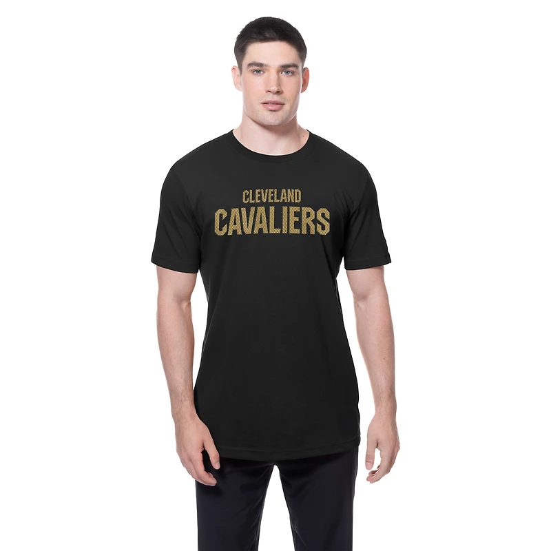 Men's New Era Black Cleveland Cavaliers Premium Wordmark T-Shirt