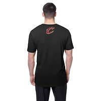 T-shirt à manches courtes premium brodé pour homme, modèle V107988 CAVS BLK NBA New Era GCP, TEEMENSCR 60758065 #1