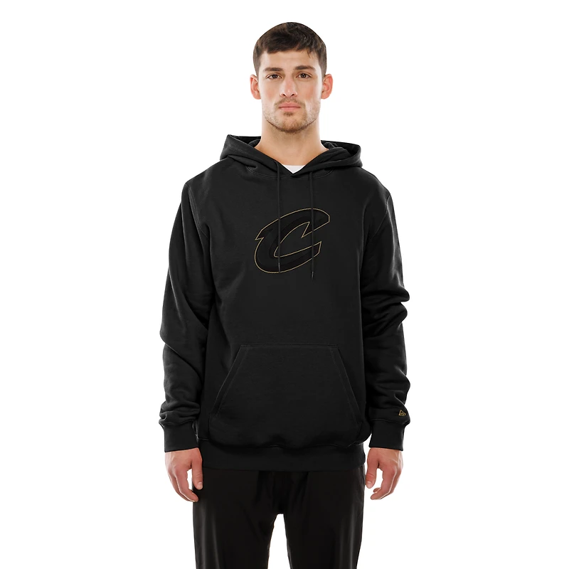 Men's New Era  Black Cleveland Cavaliers Tonal Color Pop Premium Pullover Hoodie