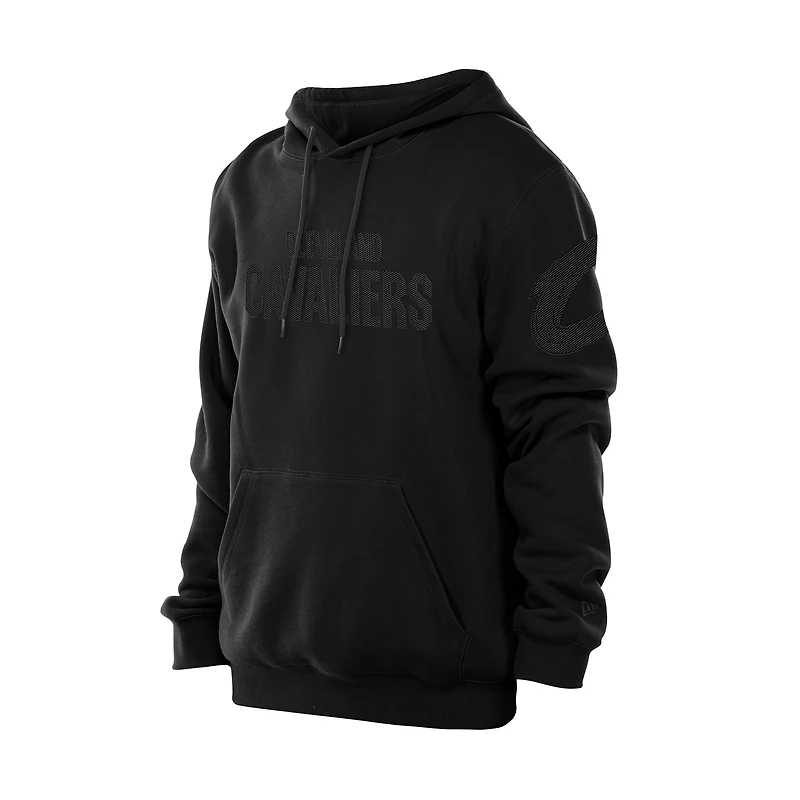 Men's New Era  Black Cleveland Cavaliers Tonal Premium Pullover Hoodie