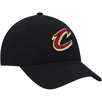 Men's '47  Black Cleveland Cavaliers Core Logo Clean Up Adjustable Hat