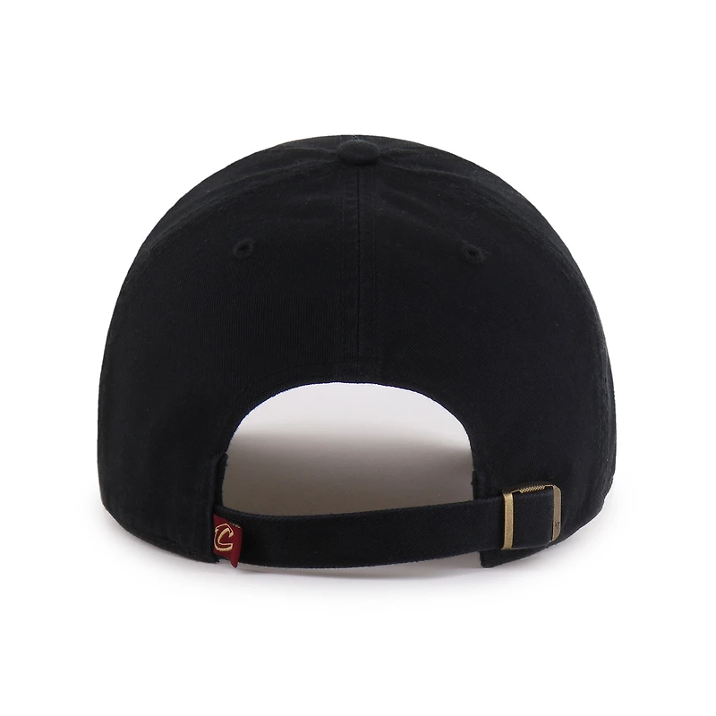 Men's '47 Cleveland Cavaliers Black on Black Clean Up Adjustable Hat