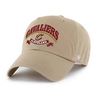 Men's '47  Khaki Cleveland Cavaliers Fast Break Chase Region Clean Up Adjustable Hat