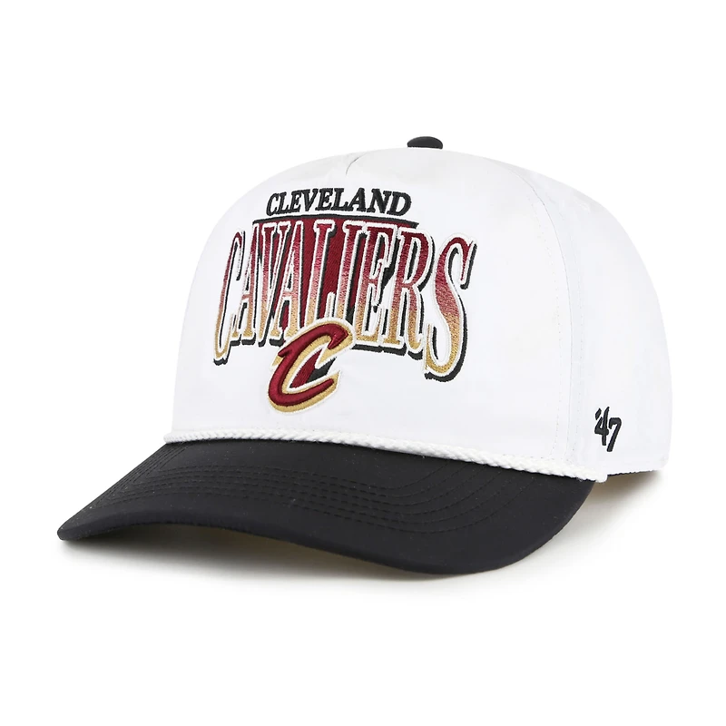 Men's '47 White/Black Cleveland Cavaliers Tribute Two-Tone Hitch Adjustable Hat