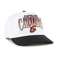Men's '47 White/Black Cleveland Cavaliers Tribute Two-Tone Hitch Adjustable Hat