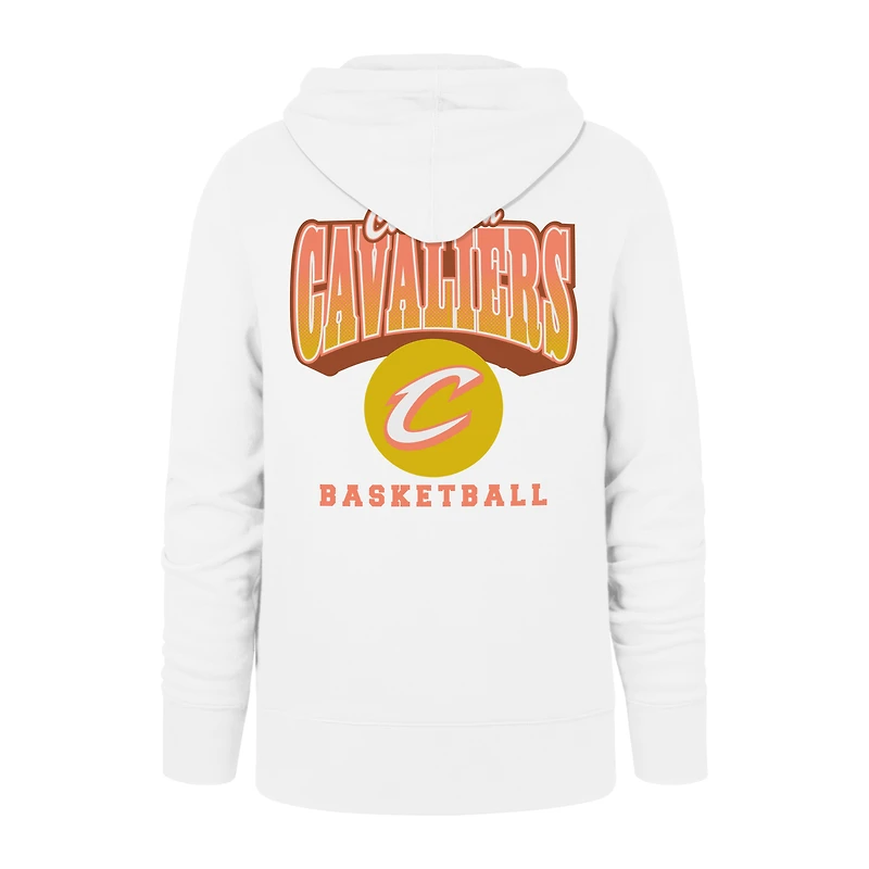 Sweat à capuche Cleveland Cavaliers '47 blanc édition City 2025/26 pour homme avec logo Jab Step Headline