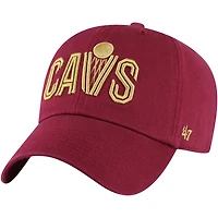 Casquette réglable '47 Wine Cleveland Cavaliers Core Wordmark Clean Up pour hommes